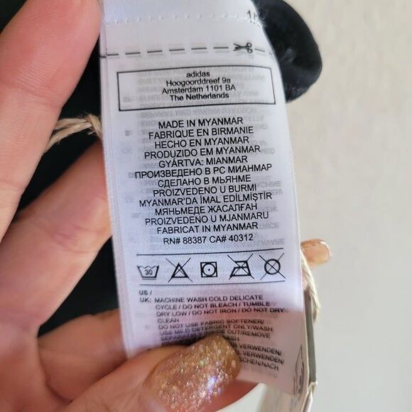 Adidas Womens Sports Bra Black XXL Racerback Active Top Plus Size 2XL New - Picture 6 of 9